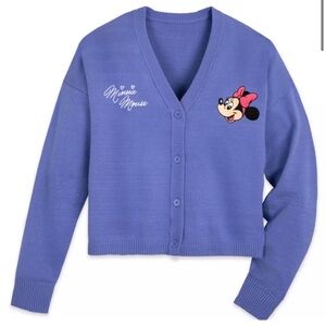 Disney Parks Minnie Mouse Purple Cardigan Size XL